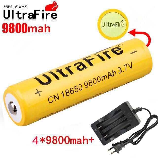 Купить 4 Шт / Комплект Аккумулятор 18650 3.7V 9800mAh Перезаряжаемые Литий  Ионный Аккумулятор С Зарядным Устройством Для Светодиодный Фонарик Batery  Litio Батареи Cell 18650 Недорого | Быстрая Доставка И Качество | Ru.Dhgate