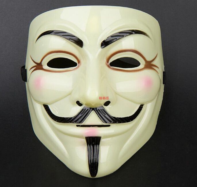 Anonymous Hacker V Mask Vendetta Guy Fawkes Fancy Dress Halloween Face Mask Pros