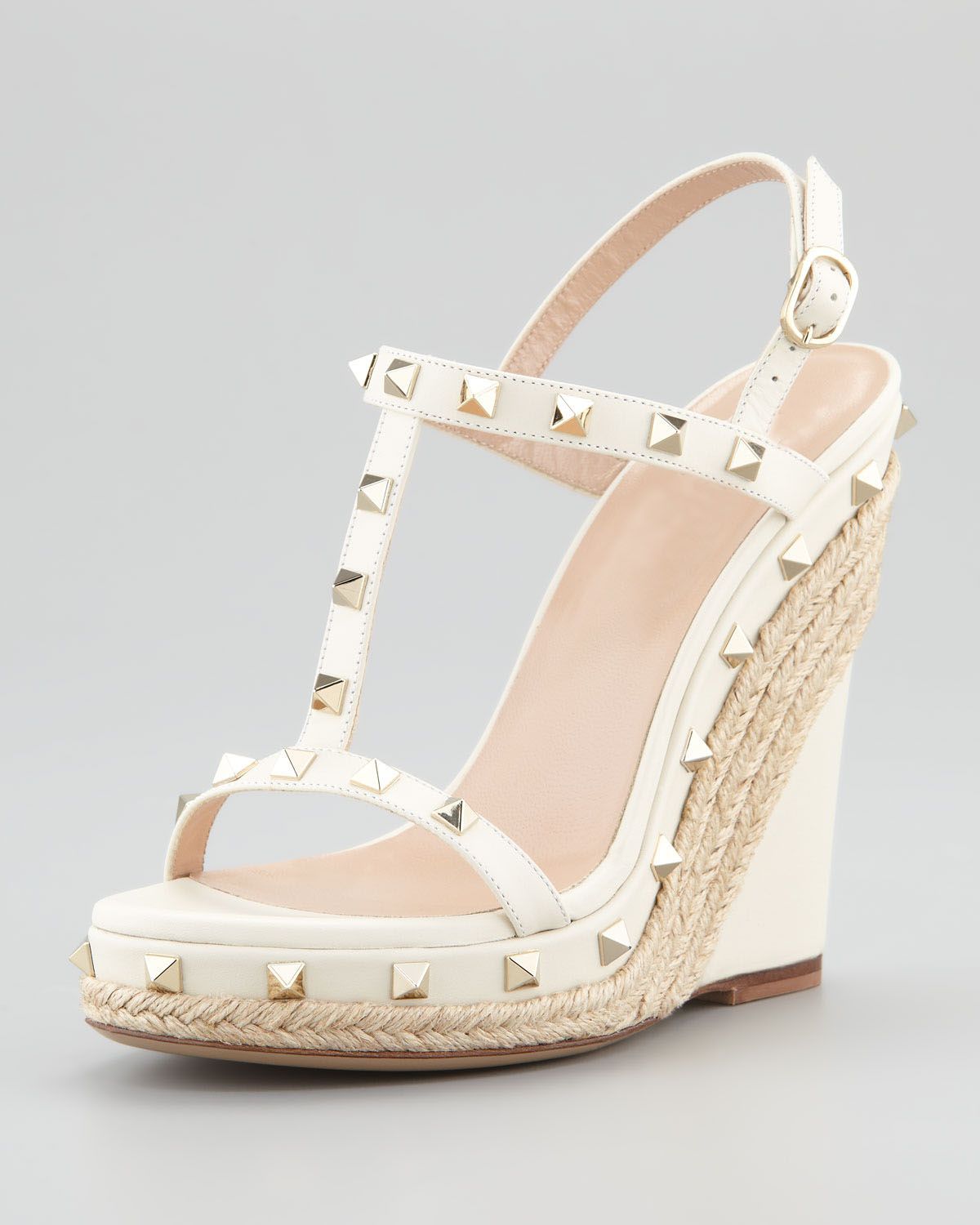 ivory wedge sandals for wedding
