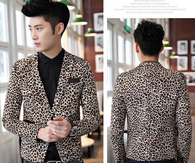 leopard print suit jacket