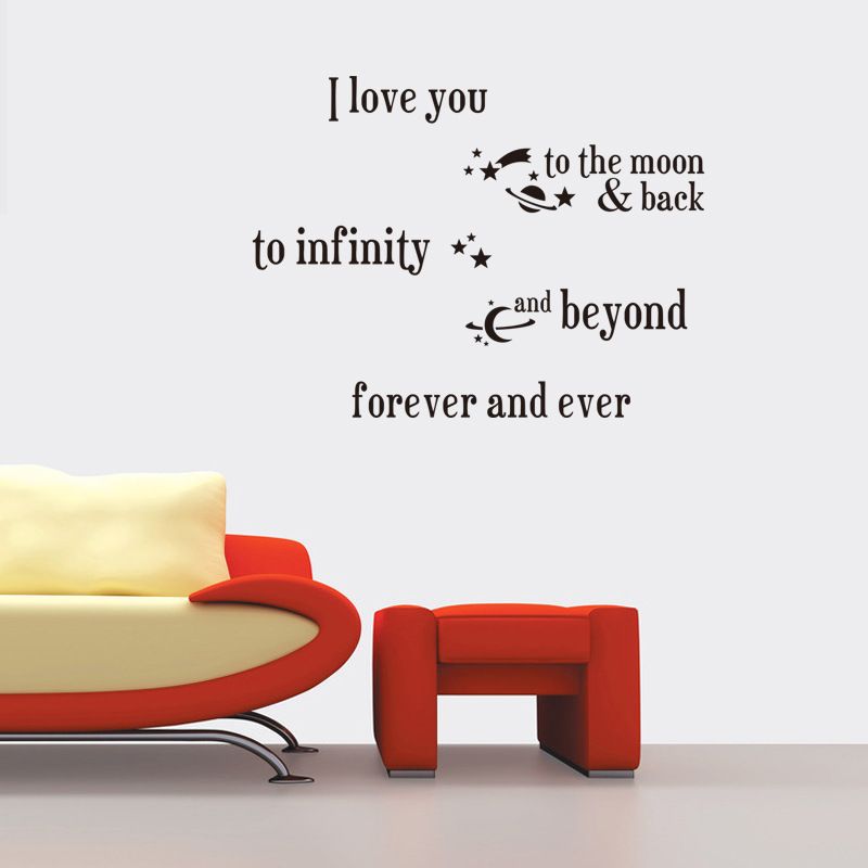 I Love You To The Moon And Back Wall Art i love you to the moon and back quotes wall stickers new removable I Love You To The Moon And Back Wall Art i love you to the moon and back quotes wall stickers new removable