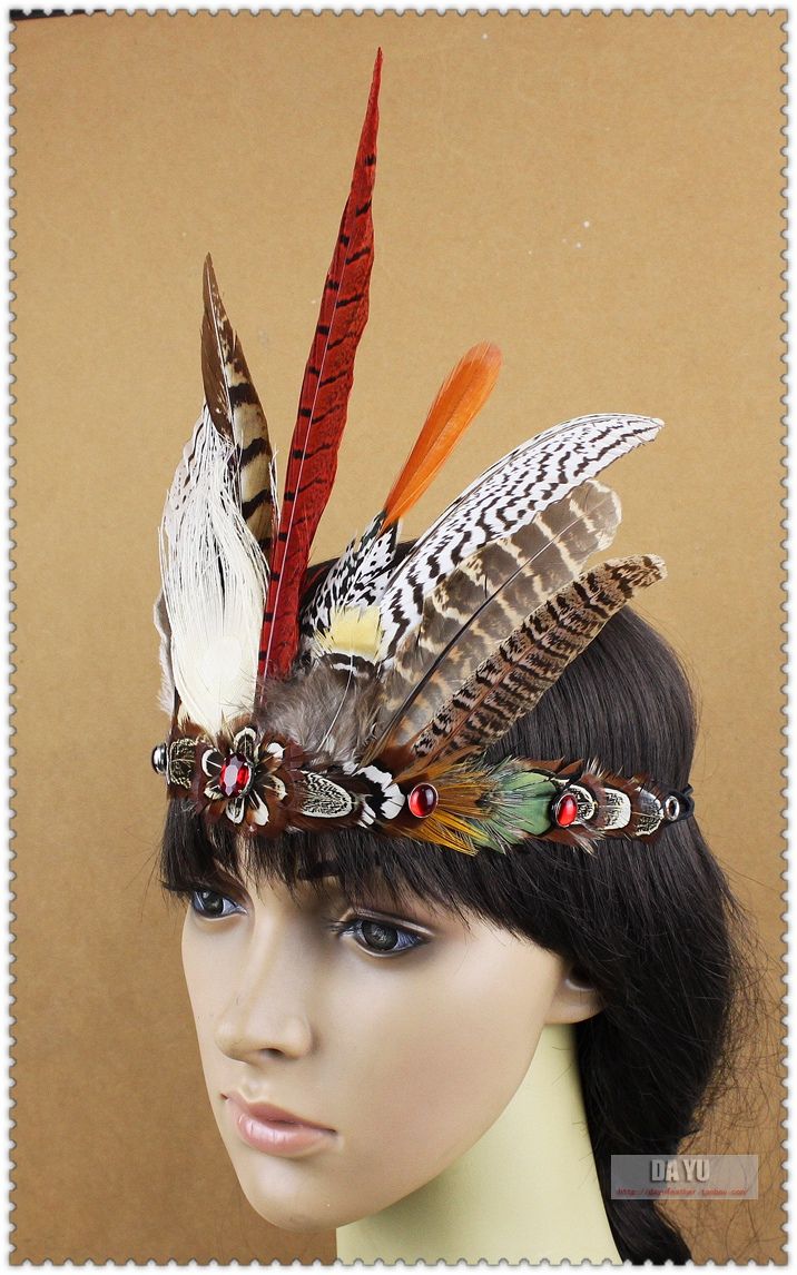 Feather Headdress Hat Burlesque Dancing 