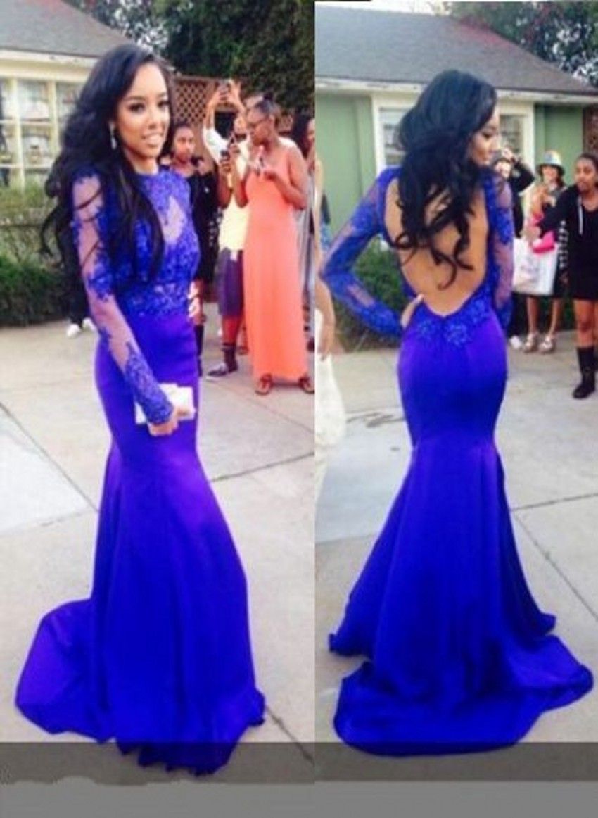 royal blue fitted homecoming dress