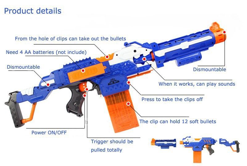 nerf soft bullet gun