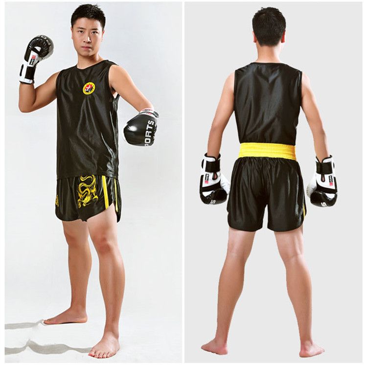 Niños hombres kick uniformes tanque + pantalones cortos MMA Muay Thai Trajes hombre