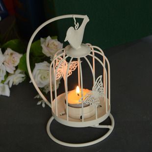 Acheter Décoration De Cage Doiseau Avec Le Support Petite Pendaison Porte Bougie En Fer Forgé De 2527 Du Lairongwan1 Dhgatecom