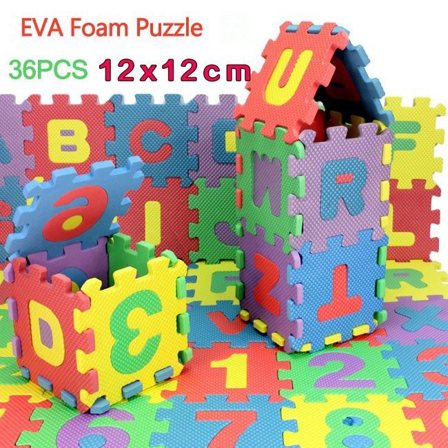 2019 12cm 12cm Environmentally Eva Foam Puzzle Numbers Letters Play Mat Puzzle Floor Mats Baby Carpet Pad Toys For Kids From Spinbaby 7 7