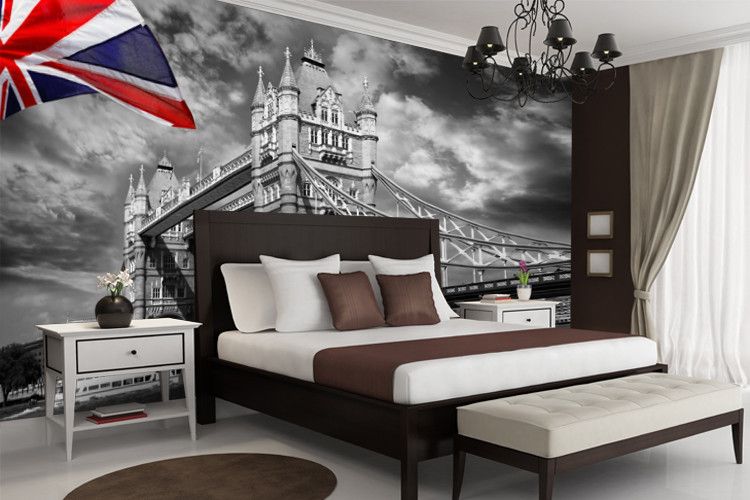 Grosshandel London Parlament Stadt Stadtische Fototapete Benutzerdefinierte Wandbild Vintage Uk Flag Wallpaper Riesen Kunst Zimmer Dekor Schlafzimmer