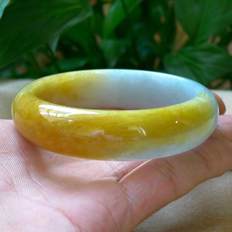 yellow jade bangle bracelet