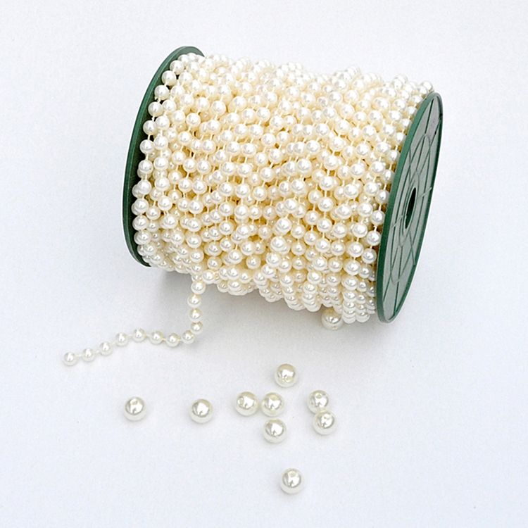 Perlas Artificiales Ramo de granos de filamentos Cadena Guirnalda Carrete Decoración para Boda 20 M 