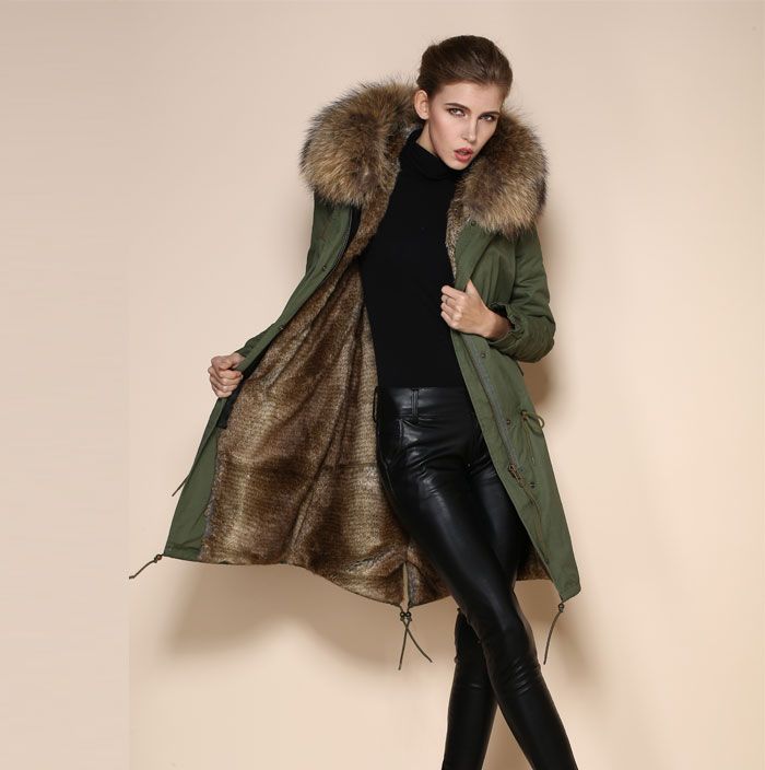 down coat real fur hood