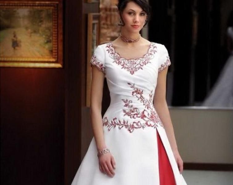 red and white indian wedding dresses