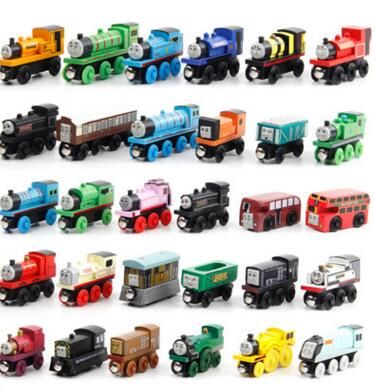 wooden magnetic train cars