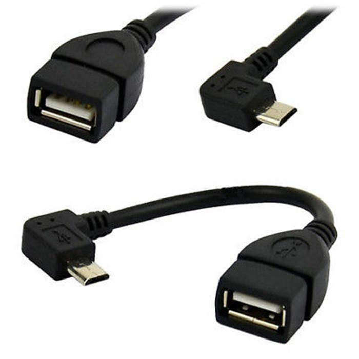 Angled Micro USB OTG Host Cable Adapter For Samsung Galaxy S2 S3 S4 S5