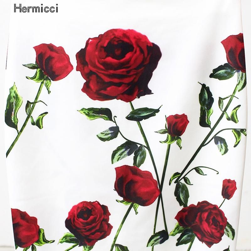 Mesdames femmes imprimé floral jupe crayon rose fleur streachy matériel 8-14