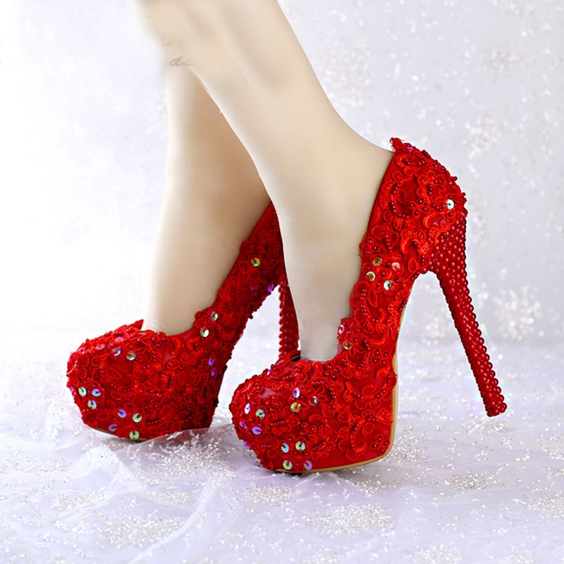Bombas De Mujer Zapatos De De Moda Color Rojo Brillante Plataforma Fiesta Zapatos De Fiesta Primavera Y Verano Zapatos De Vestir Formal De 55,48 € | DHgate