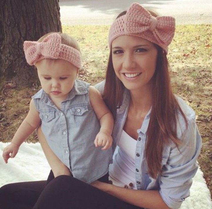 knitted headband for baby girl