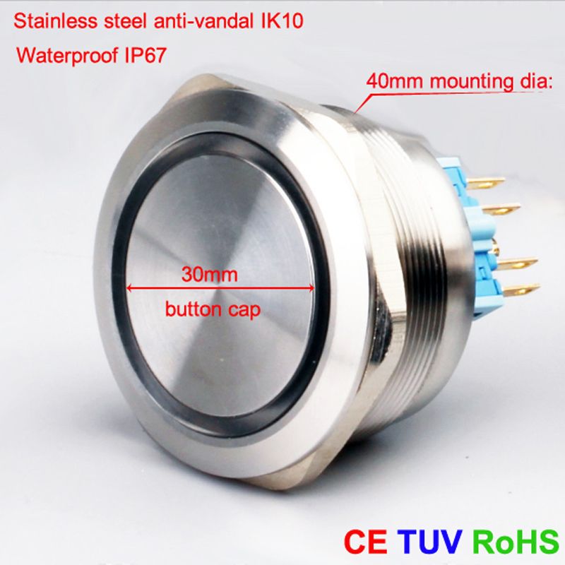 Latching On Off Quality Push Button Switch 12 Volt