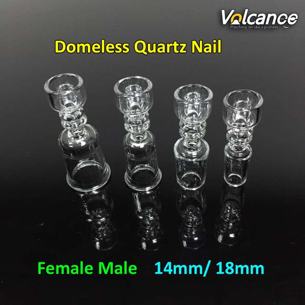 2021 14mm Domeless Quartz Nail 100 Real Quartz Material 18mm Female