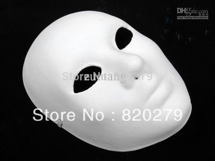 Hand Painted DIY Plain White Masks Female Full Face Thicken Blank