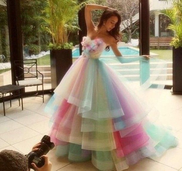 Rainbow homecoming dress online