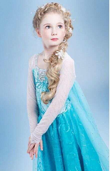 Cuota de admisión Normal transfusión Vestidos Frozen princesa Elsa Anna Dress Kids Girls largos del partido de  Cosplay de la Navidad