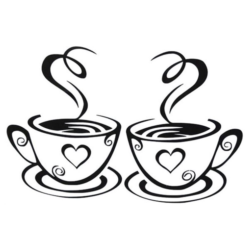 New Arrival 31 18 7cm Coffee Cups Cafe Tea Wall Stickers Kitchen