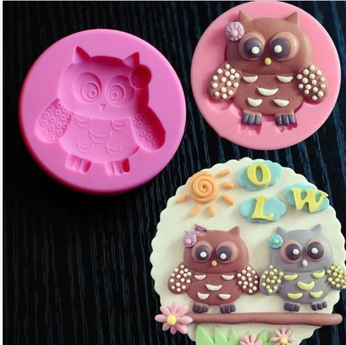 2019 Owl Silicone Mould Cake Decorating Cookies Candy Chocolate