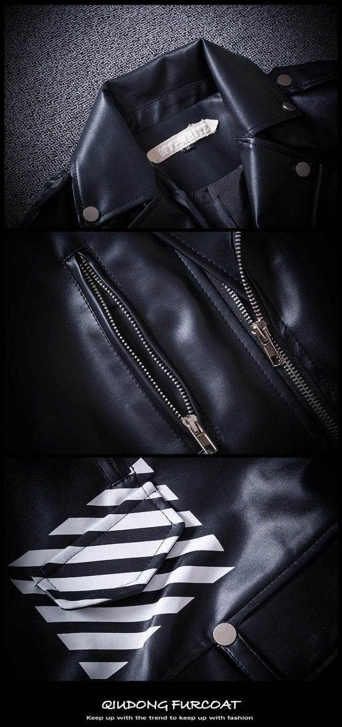 off white jacket leather