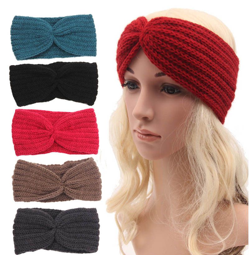 2015 Winter Ear Warmer Headbands Womens Fashion Wool Buttons Crochet Headband Knit Hair Band Flower D703m Bandana Usa Gangsta Bandana From West Wind