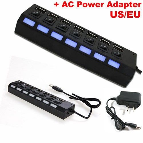 Hub Usb 2.0 Hi-speed 7 Puertos Con Interruptor Envio Hub Usb 2.0 Hi-speed 7 Puertos Con Interruptor Envio