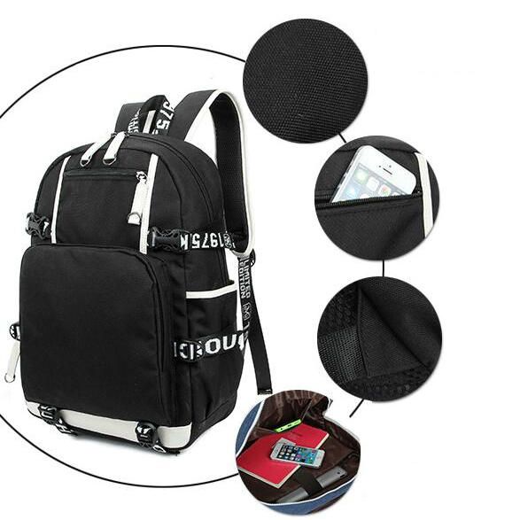 Daft Punk Classic Band Backpack Campus School Bag Stylish Multifunction Laptop Daypack 