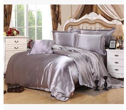 Silver Bedding Sets California King Size Queen Full Grey Duvet