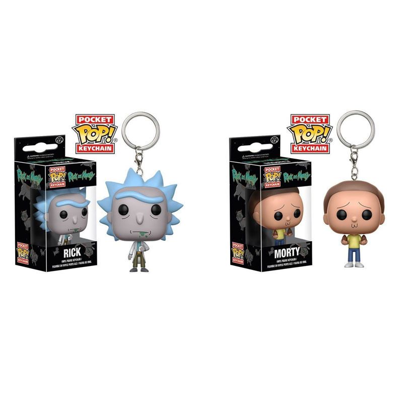 rick and morty funko keychain