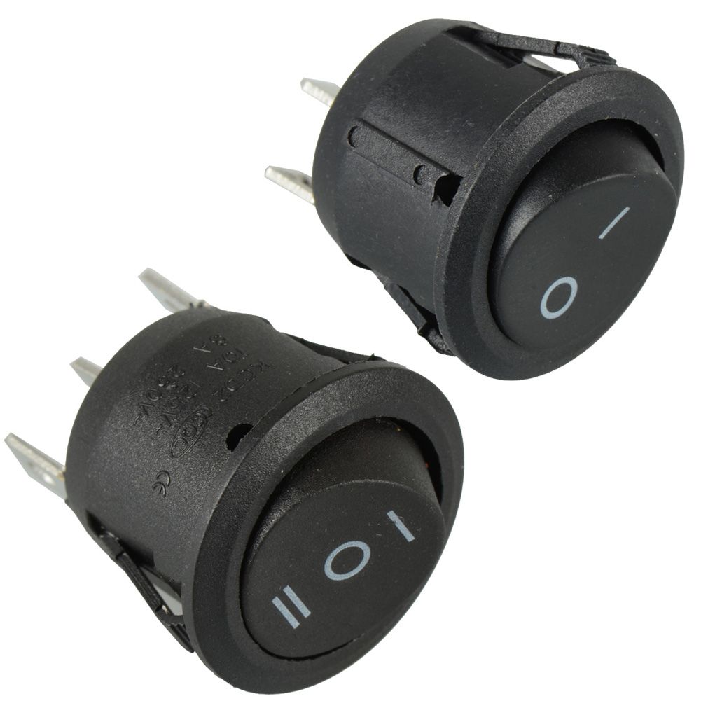 2021 Round Boat Rocker Switches KCD1 105 Black 2 Pin/3 Pin ON/OFF/ON