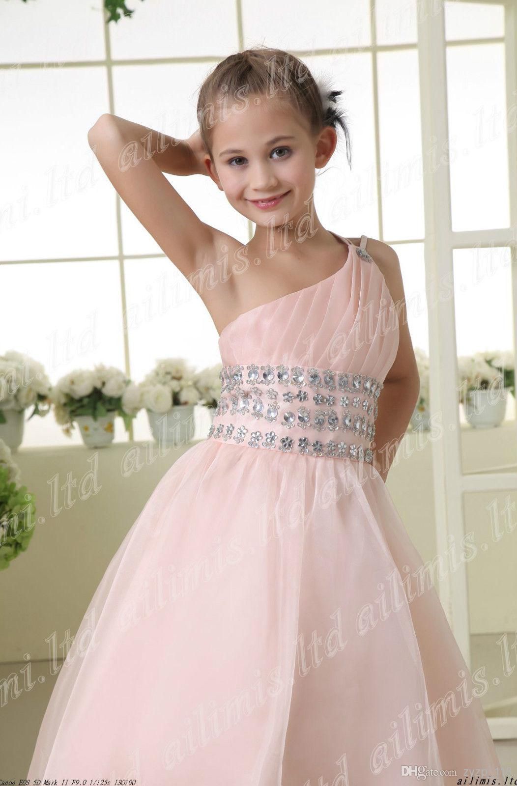 Wedding Girls Wedding Dresses images of girls wedding dresses fashion trends and models pink flower girl kids one shoulder sweep