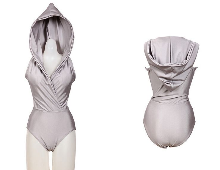 hooded one piece swimsuit