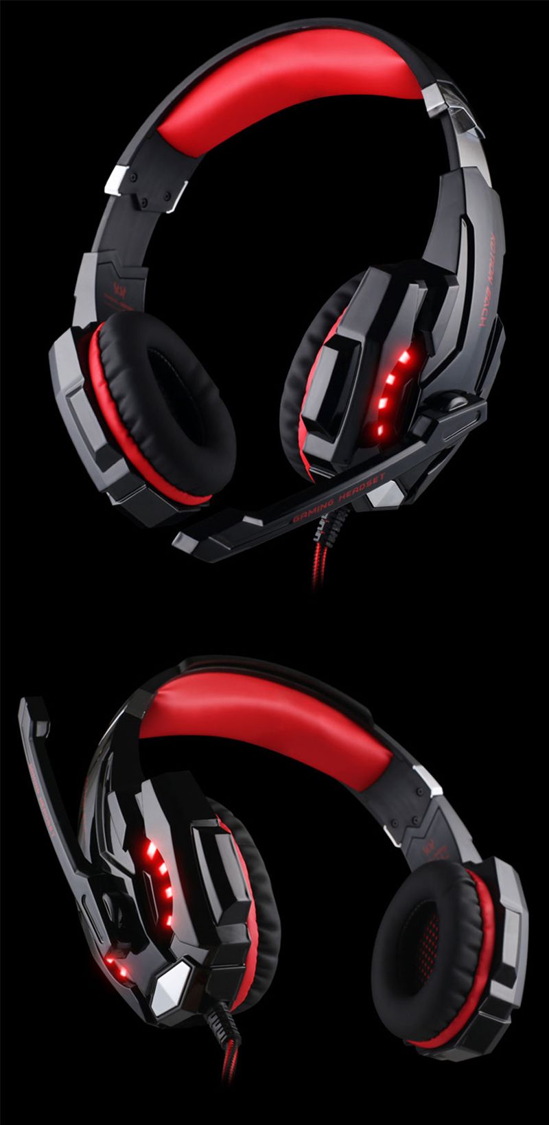 Professional Gaming Headphones EACH G9000 HD Game Headset LED Light