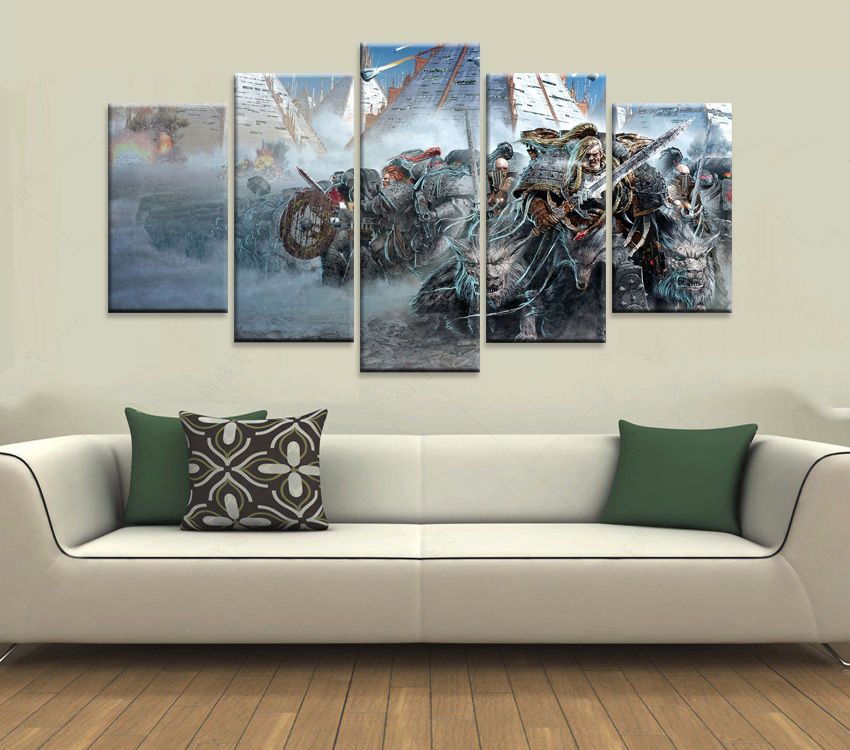 Oil Painting Printed On Canvas Colorful Wall Pictures For Living Room Home Decor Art Picture Warhammer 40k Leman Russ Uk 2019 From Clf19810917