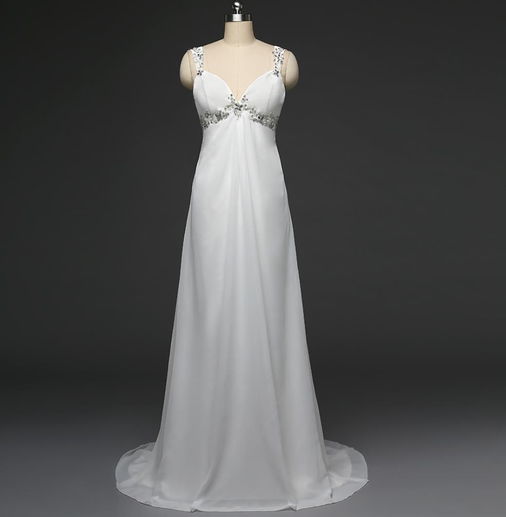 Discount Cheap Maternity Beach Wedding Dresses With Spaghetti