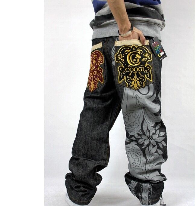 Compra Pantalones Vaqueros Baggy De Los Pantalones Flojos Del Descuento  Americano De La Marca De Fábrica Para El Estilo Del Rapero De Los Hombres  Hiphop De Los Hombres De Los Hombres Más