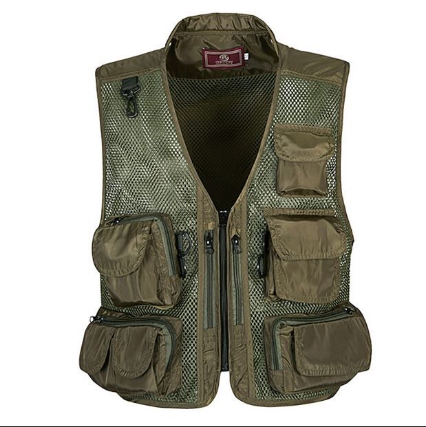 2021 Summer Outdoor Tactical Camping Mesh Vest Men Multi Pocket Hunting ...
