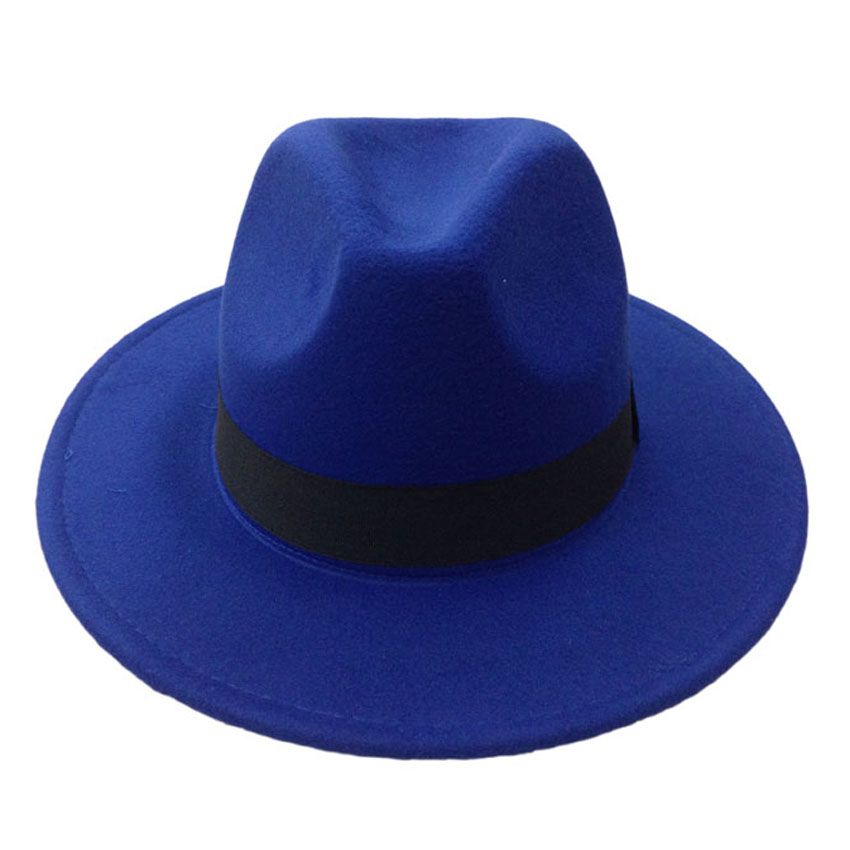 2021 Mens Wool Felt Snap Brim Hat Trilby Women Vintage Wool Panama