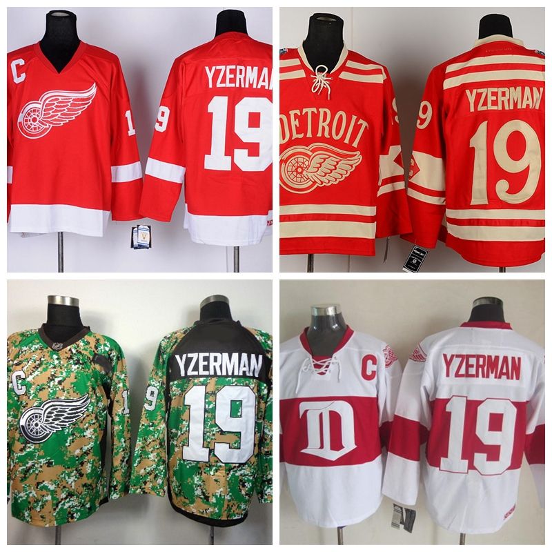 camouflage red wings jersey