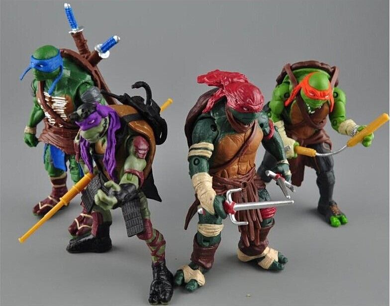 4PCS Lot Teenage Mutant Ninja Turtles Teenage Mutant Ninja Turtles action figures Anime Movie cadeau de Noël