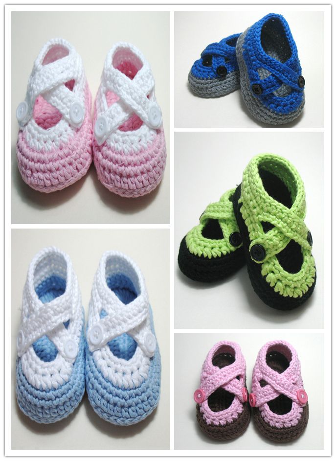knitted baby boy shoes