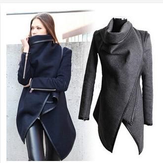asymmetrical winter coat