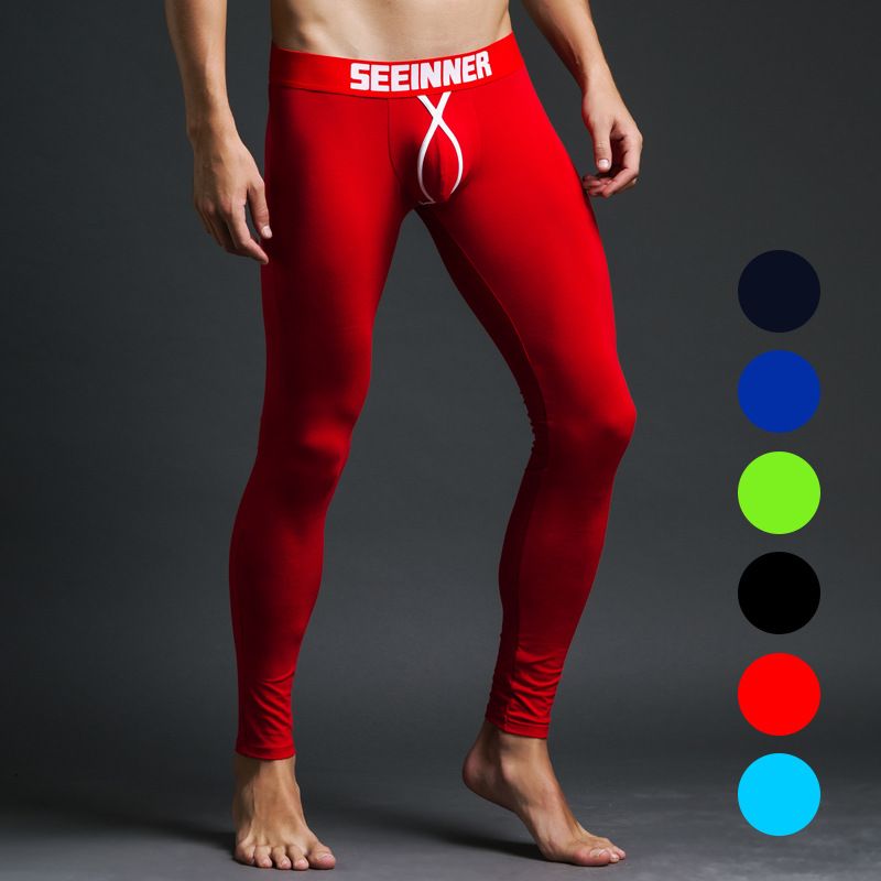 High Quality Men Thermal Underwear Long Johns Gay Sexy Black Green ...