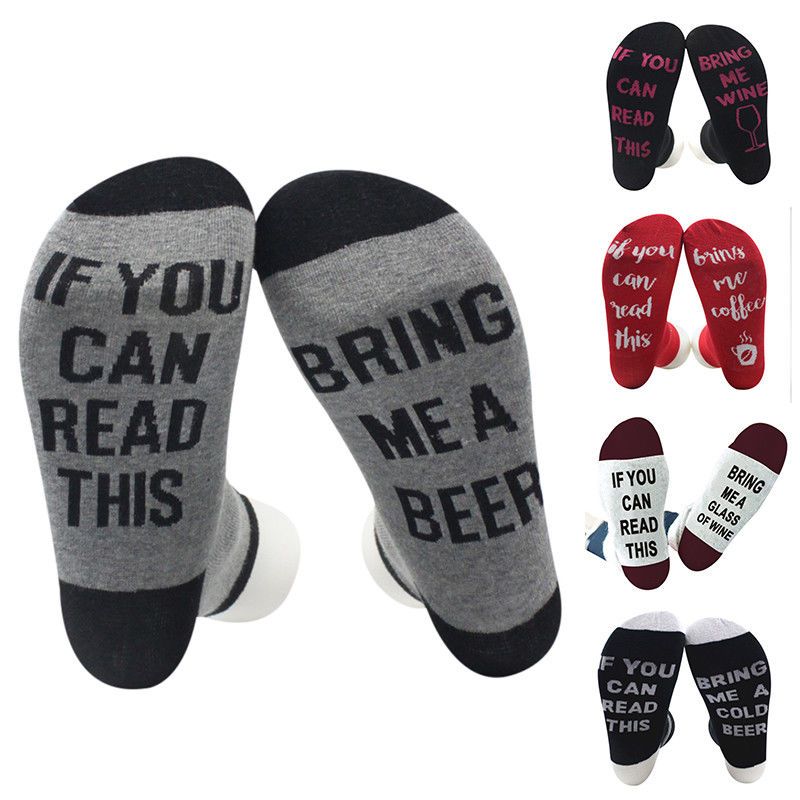 Xmas Unisex*If You Can Read This Bring Me a Beer Sock*Women/'s Men/'s Wine Sock DE