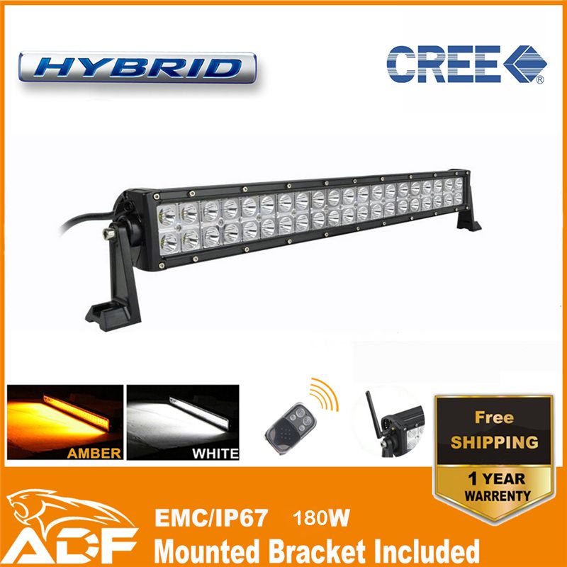 Remote Control LED Light Bar 30 Inch Wireless Double Row Offroad Cree